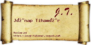 Jónap Tihamér névjegykártya